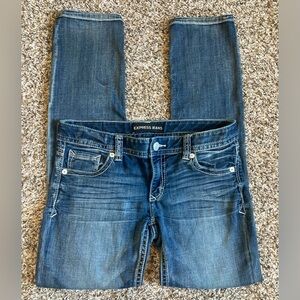 Express Jeans Size 8R Skinny Low Rise Medium Wash Denim Stretch